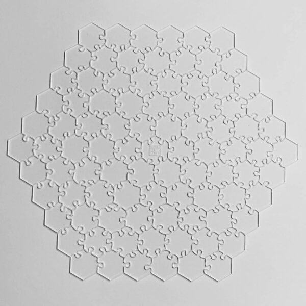 Quebra-cabeça transparente Hexágono 91 peças